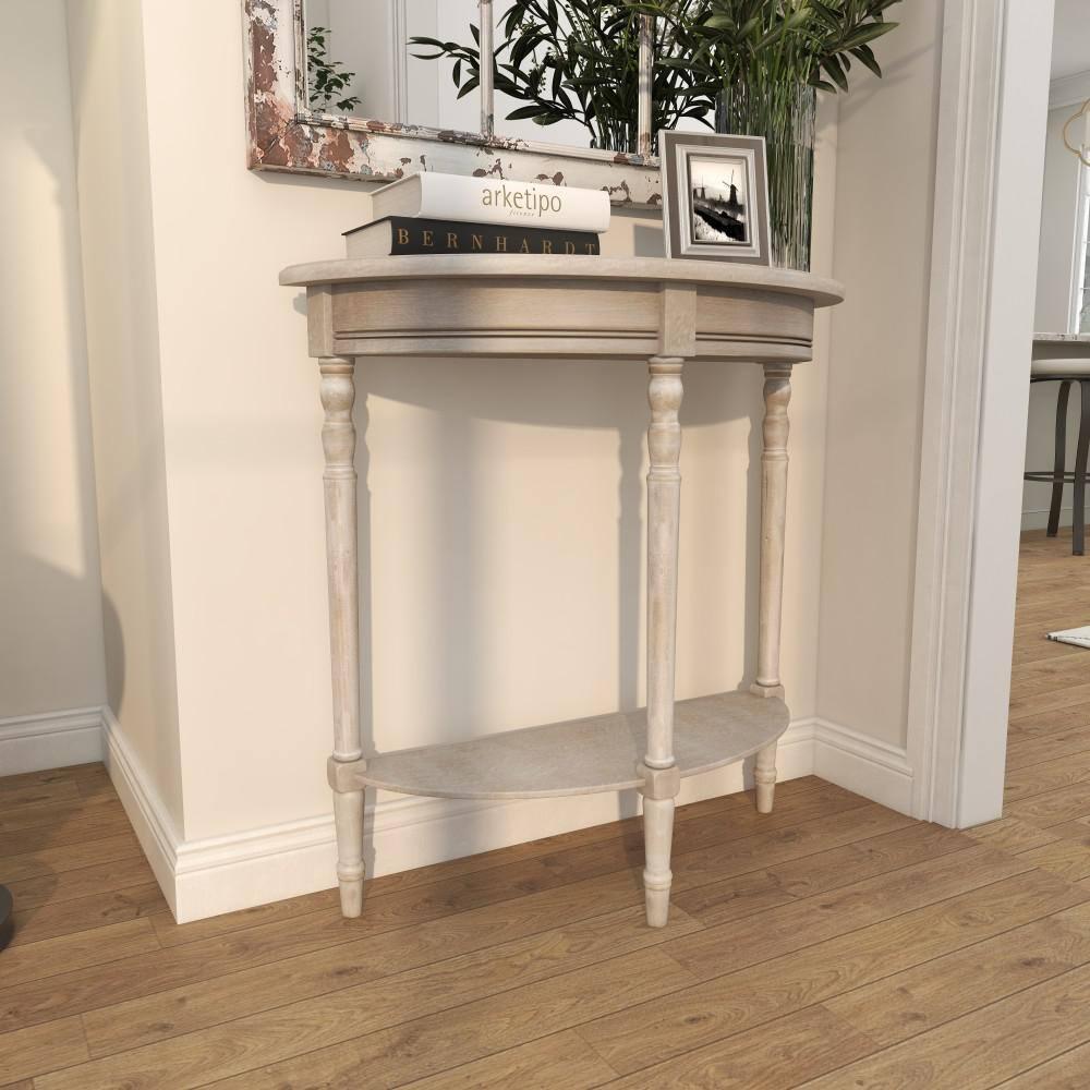 Ophelia & Co. Mcbroom Wood Half Moon 1 Shelf Console Table