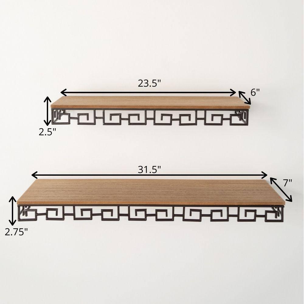 Sullivans Bench-Seat-Shaped Wall Shelf Set of 2, 9.75"H & 8.5"H White