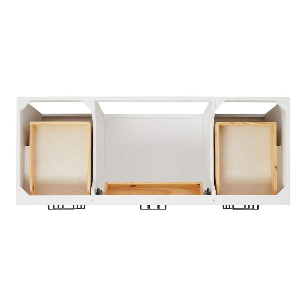 Ariel T054s-Bc Hepburn 54" Single Free Standing Vanity Cabinet Only - White