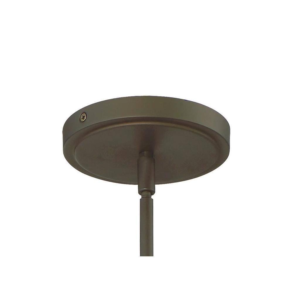 Grayson Dark Bronze Mini Pendant with Silk Shade