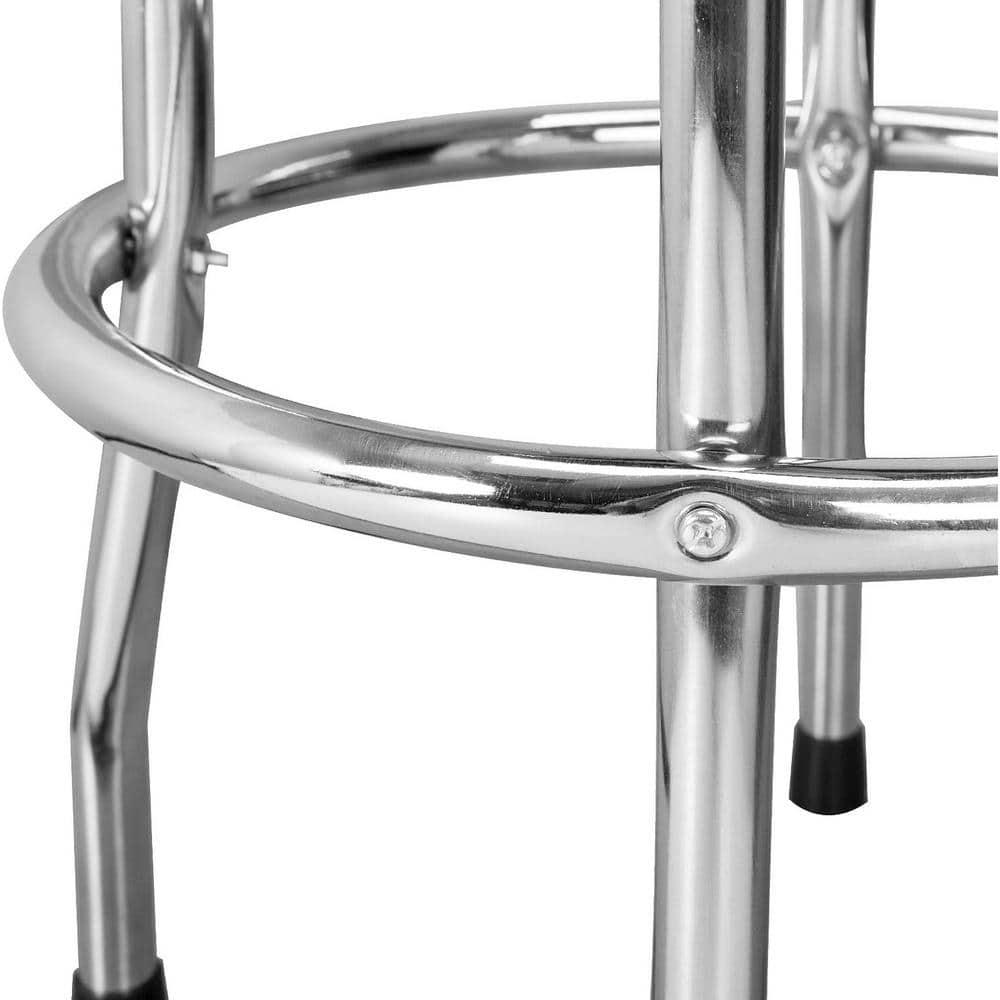 Torin Swivel Bar Stool: Padded Garage/Shop Seat with Chrome Plated Legs, 28.74 Inch Height,Black,W6185-B