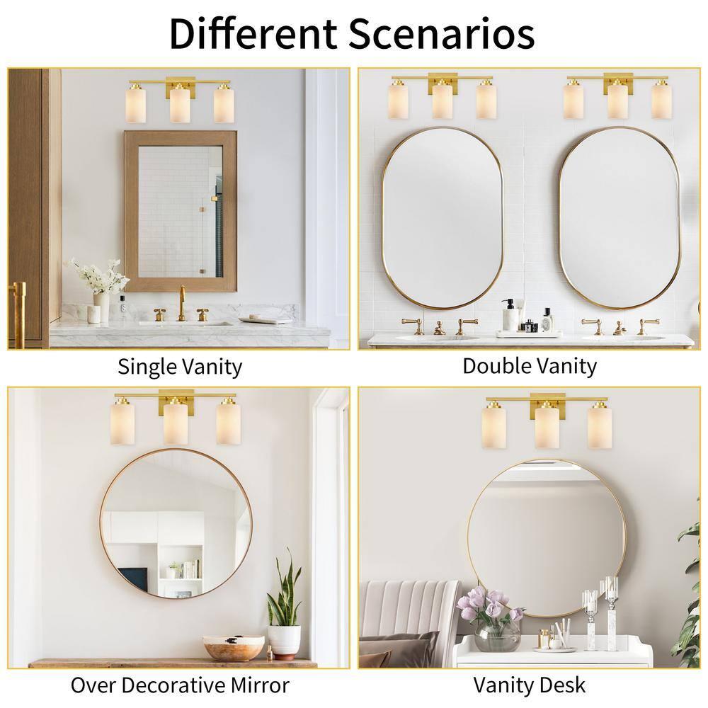 Kawoti Vanity Light With Frosted White Glass
