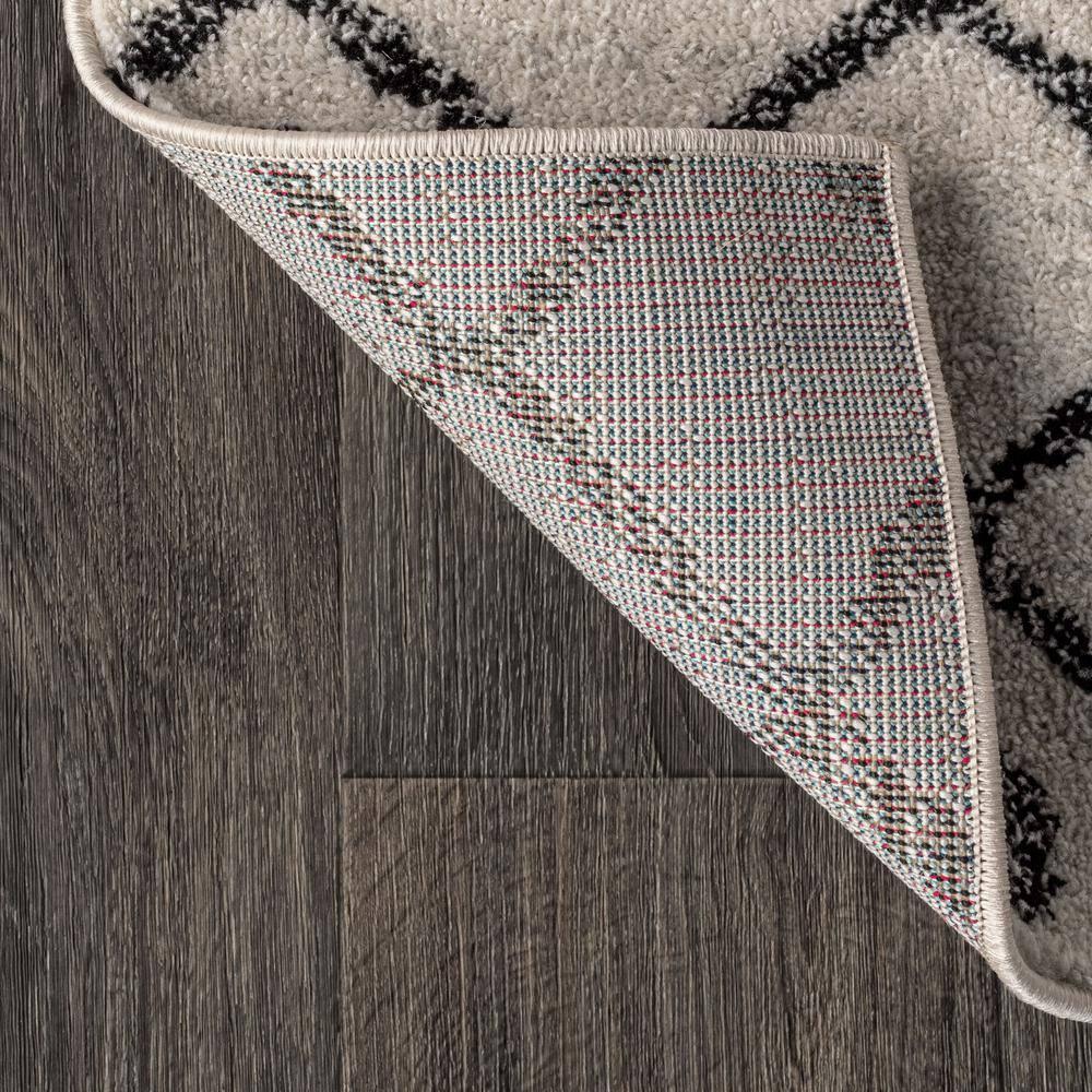 8'x10' Aksil Moroccan Beni Souk Area Rug, Cream/Black - JONATHAN Y