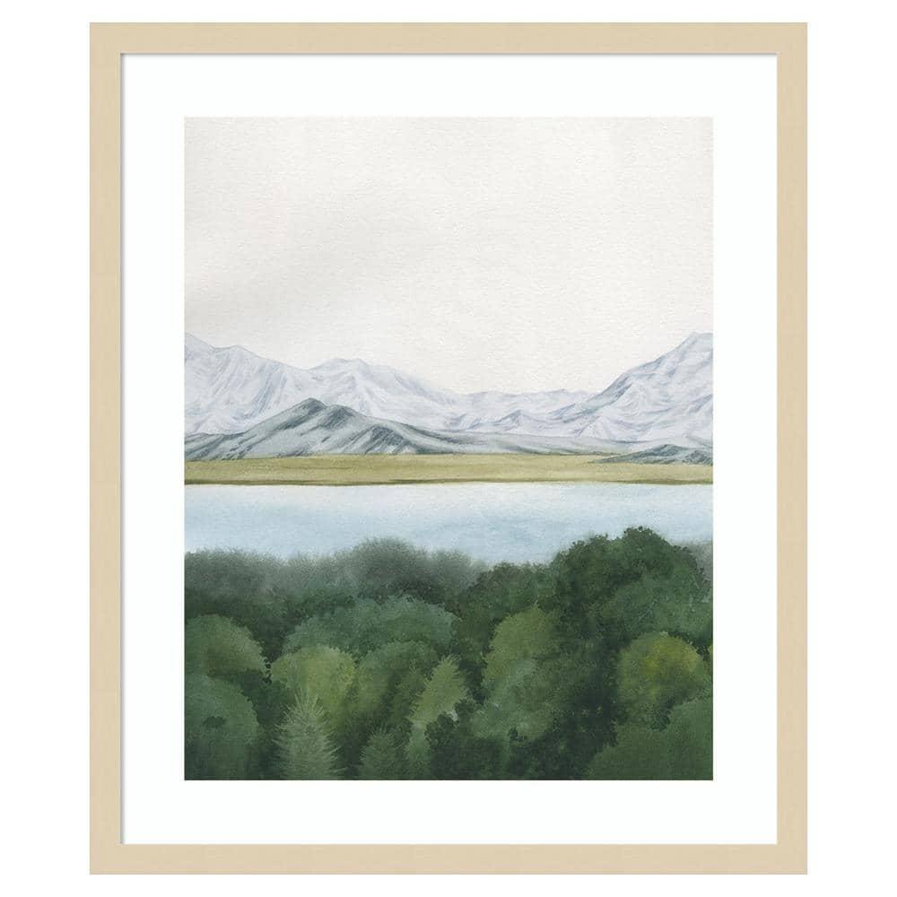 Amanti Art 21"x25" Soft Glacial Lake I by Grace Popp Wood Framed Wall Art Print