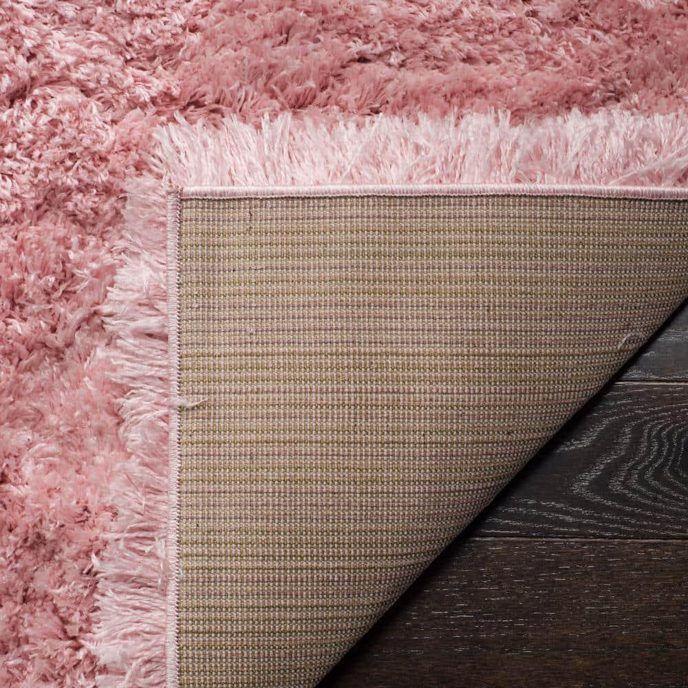 Polar Shag PSG800 Power Loomed Indoor Area Rug - 5'1"x7'6" - Light Pink - Safavieh
