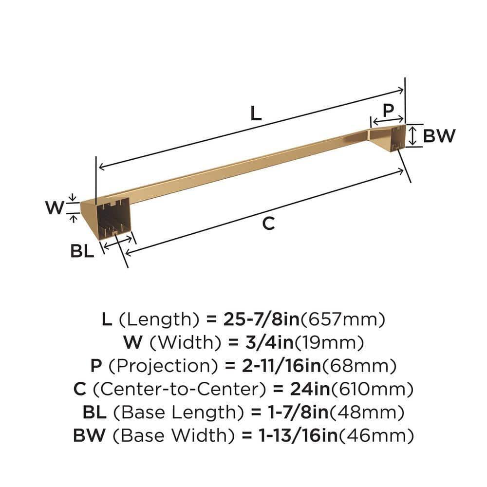 Amerock Blackrock Wall Mounted Towel Bar BH36004CZ
