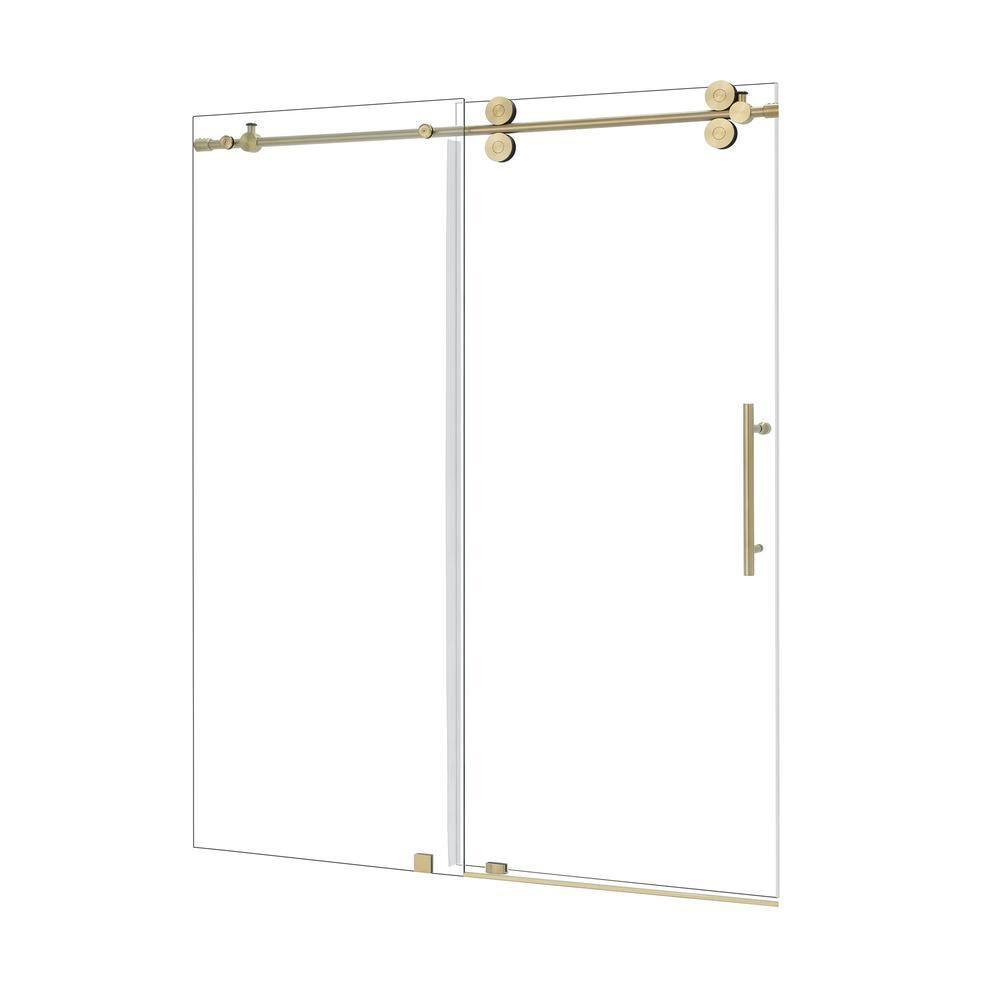 64" - 68" W x 78" H Single Sliding Frameless Shower Door