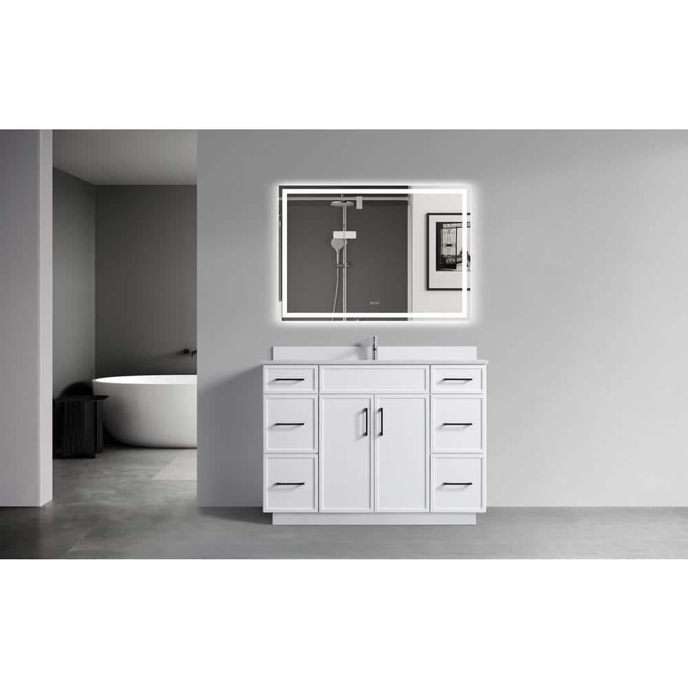 Freestanding Vanity with Sink 2 Doors + 6 Drawers - 48"