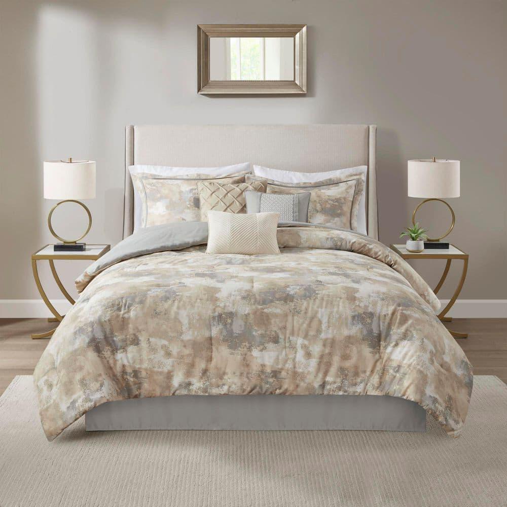Madison Park Beacon 7 Piece Textured Cotton Blend Comforter Set & Reviews | Wayfair