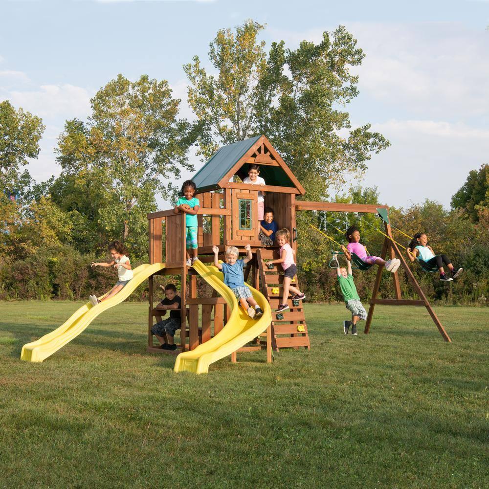 Swing-n-Slide Castlebrook Wooden Play Swing Set