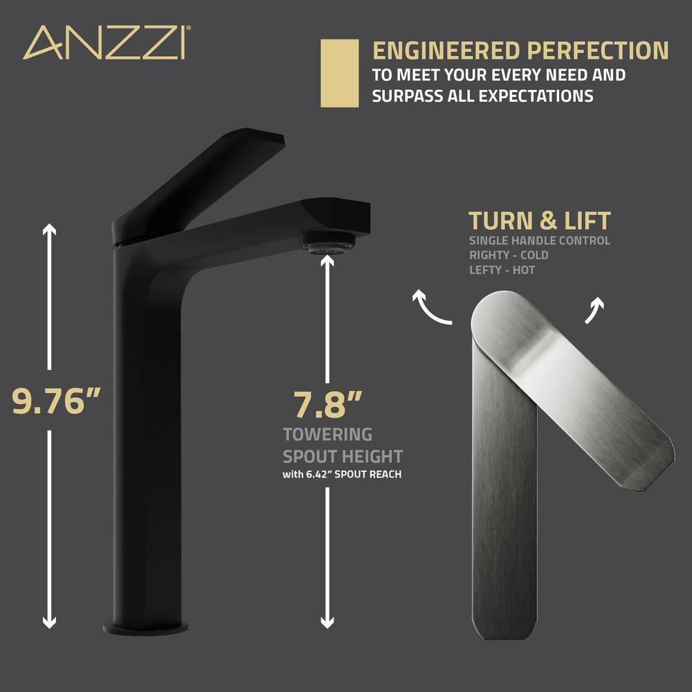 Single-Hole Single-handle Bathroom Faucet with Drain Assembly