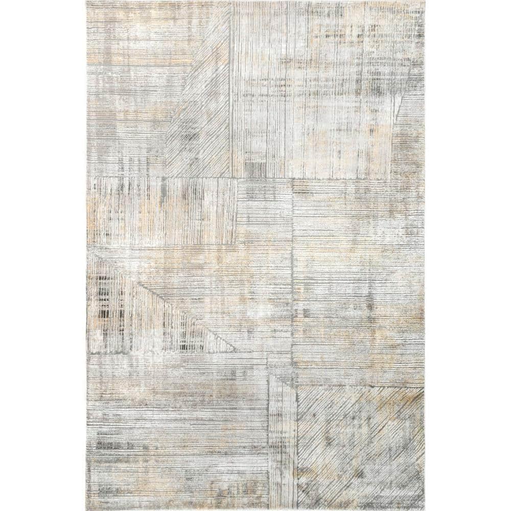 Nuloom Helene Abstract 5x8 Indoor Area Rug for Living Room Bedroom Dining Room Kitchen, Beige/Ivory