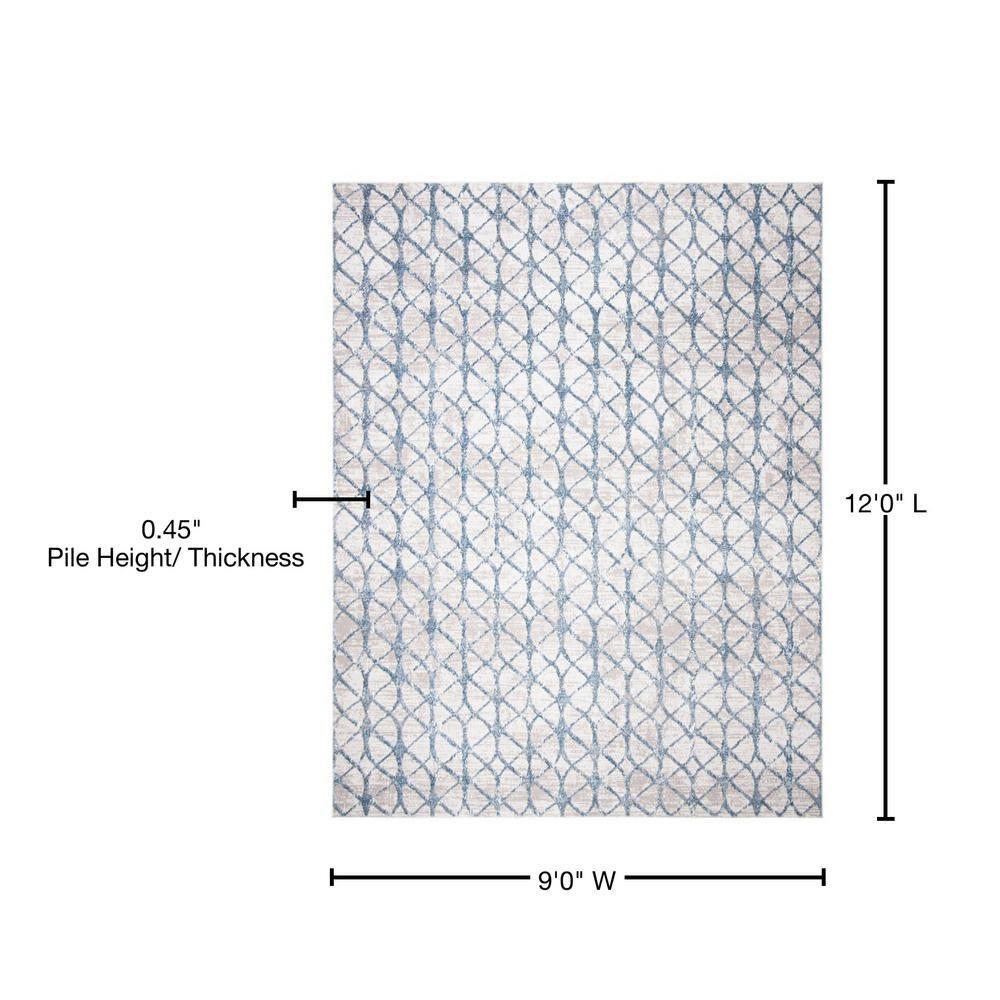 Amelia ALA792 Power Loomed Area Rug - Grey/Blue - 8'9"x11'9" - Safavieh.