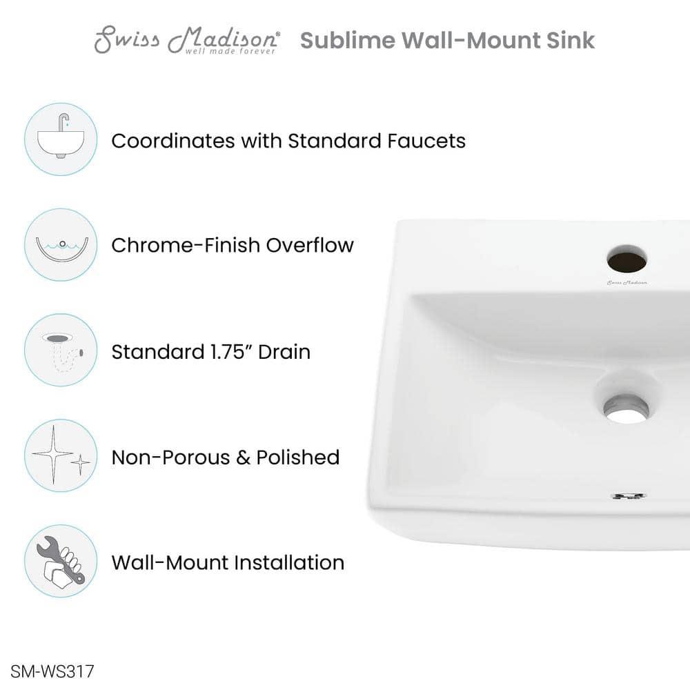 Voltaire Sublime Compact Ceramic Wall Hung Sink