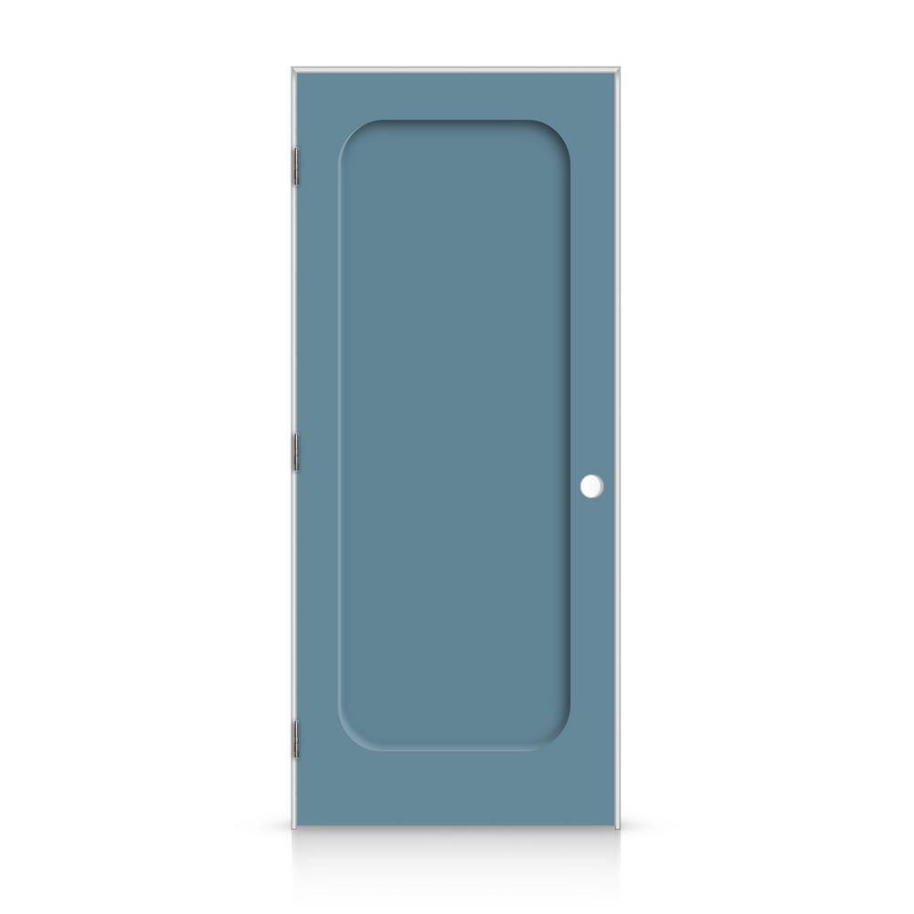 Calhome Curved 1 Panel Shaker Painted Smooth Composite Single Prehung Interior Door