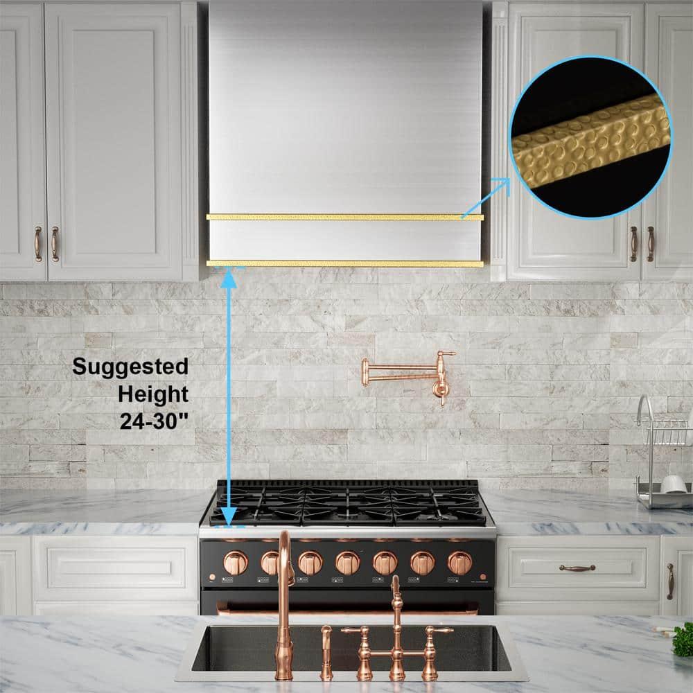 Akicon Akicon 30" Stainless Steel 600 CFM Ducted (Vented) Wall Mounted Required Range Hood AK-HS30HB-BSG