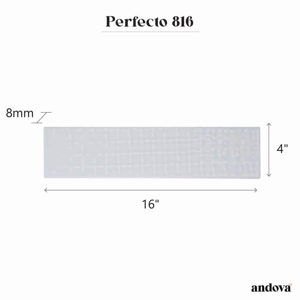 Andova Perfecto-Marvelli 4-in. x 16-in. Subway Textured Glossy Ceramic Wall Tile