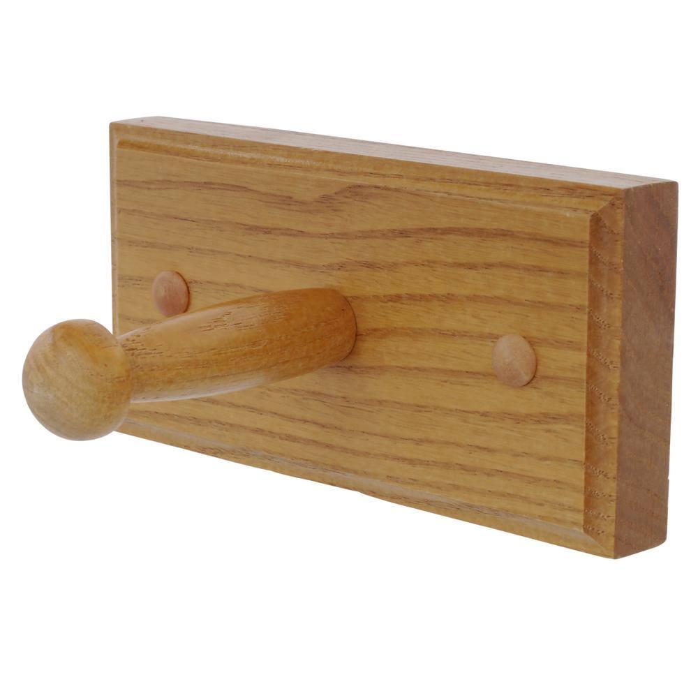 Dalton 4-Piece Bathroom Accessory Set, Honey Oak, Includes Towel Bar, Towel Ring, Toilet Paper Holder, and Robe Hook – Design House, 561258