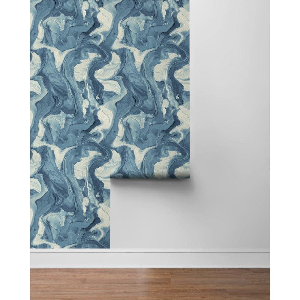 Surface Style - Peel and Stick Wallpaper, Abstract Wallpaper for Bedroom, Powder Room, Kitchen, Vinyl, 30.75 Sq Ft Coverage (Quarry Collection, Horizon)