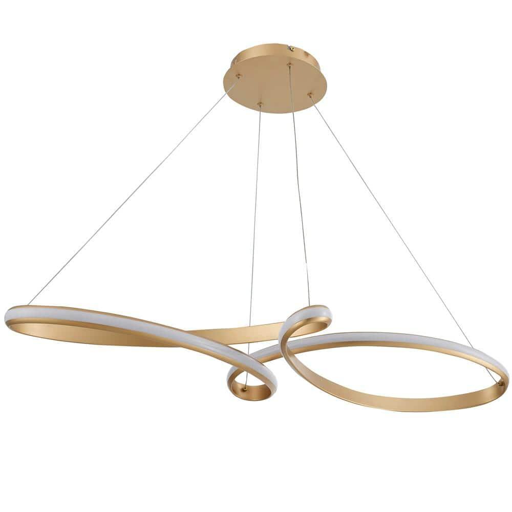 Dainolite Nola Modern and Contemporary 50W Horizontal Pendant Aged Brass with White Silicone Diffuser