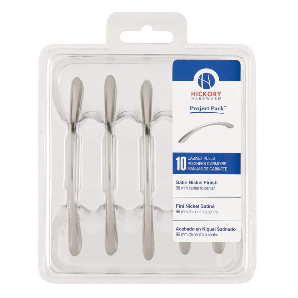 Hickory Hardware Metropolis Kitchen Cabinet Handles, Solid Core Drawer Pulls for Cabinet Doors, 3-3/4" (96mm) (Set of 10)