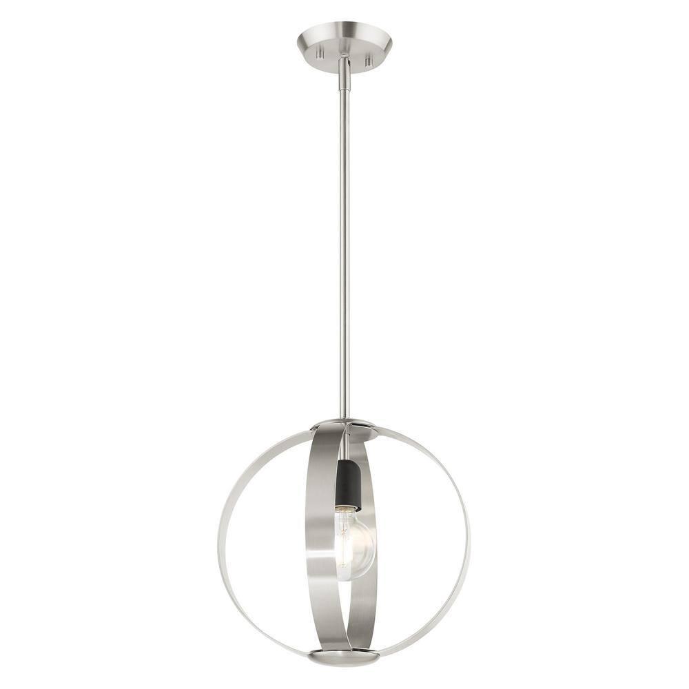 Livex Lighting Modesto 1 - Light Pendant in  Brushed Nickel