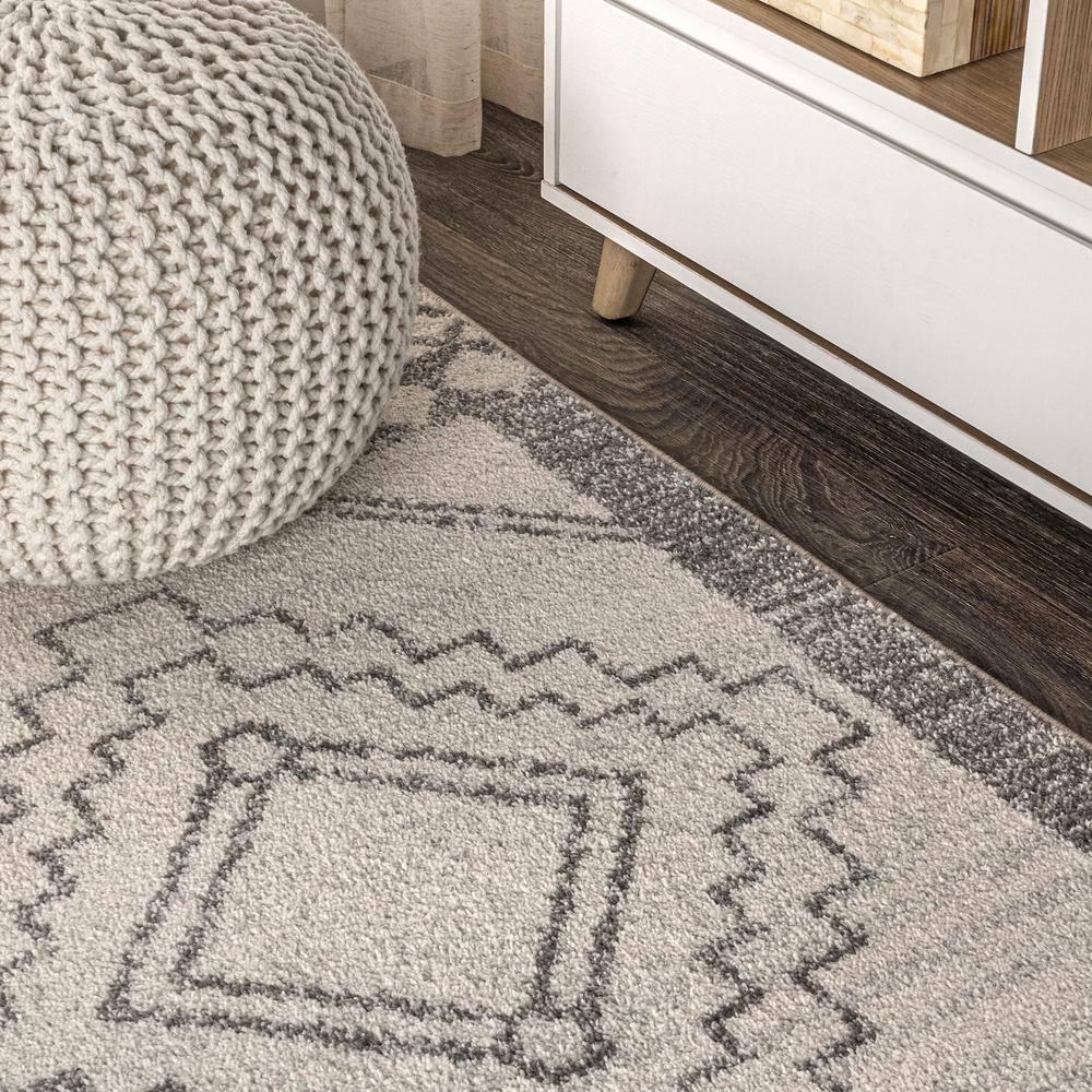 JONATHAN Y Amir Moroccan Beni Souk Cream/Gray 9 ft. x 12 ft. Area Rug