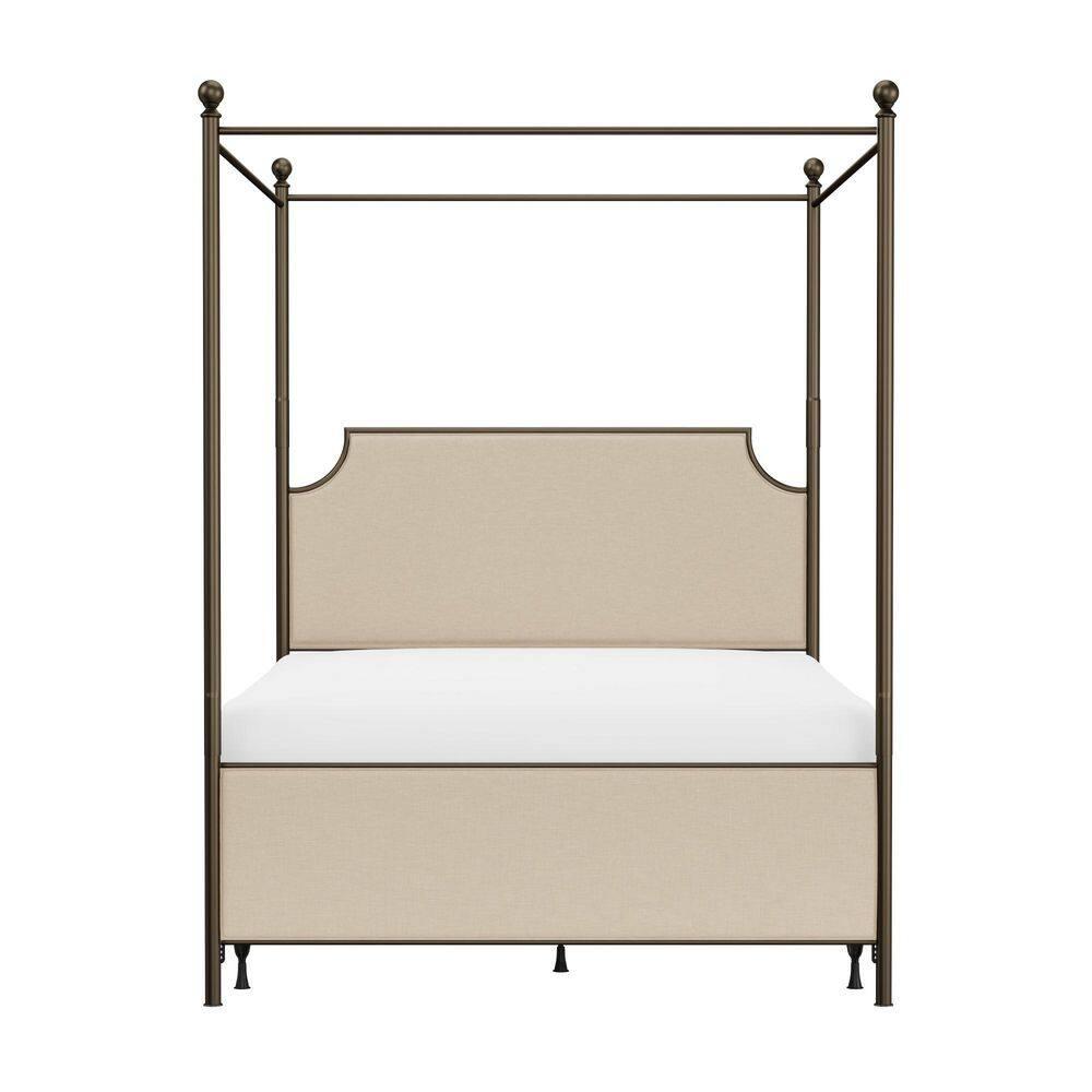 Aasif Upholstered Metal Canopy Bed