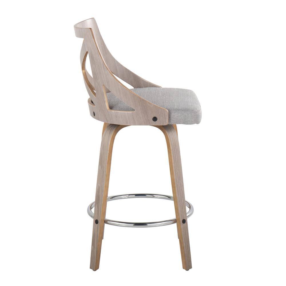 LumiSource Swivel Upholstered Counter Stool