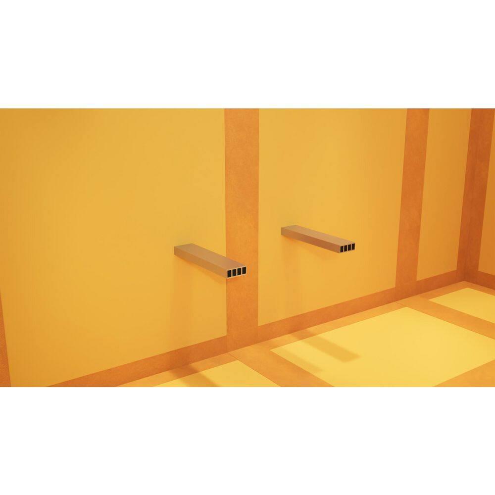 The Original Floating Shower Bench Kit with Orange Waterproof Board and Original Shower Bench Bracket (14x36")