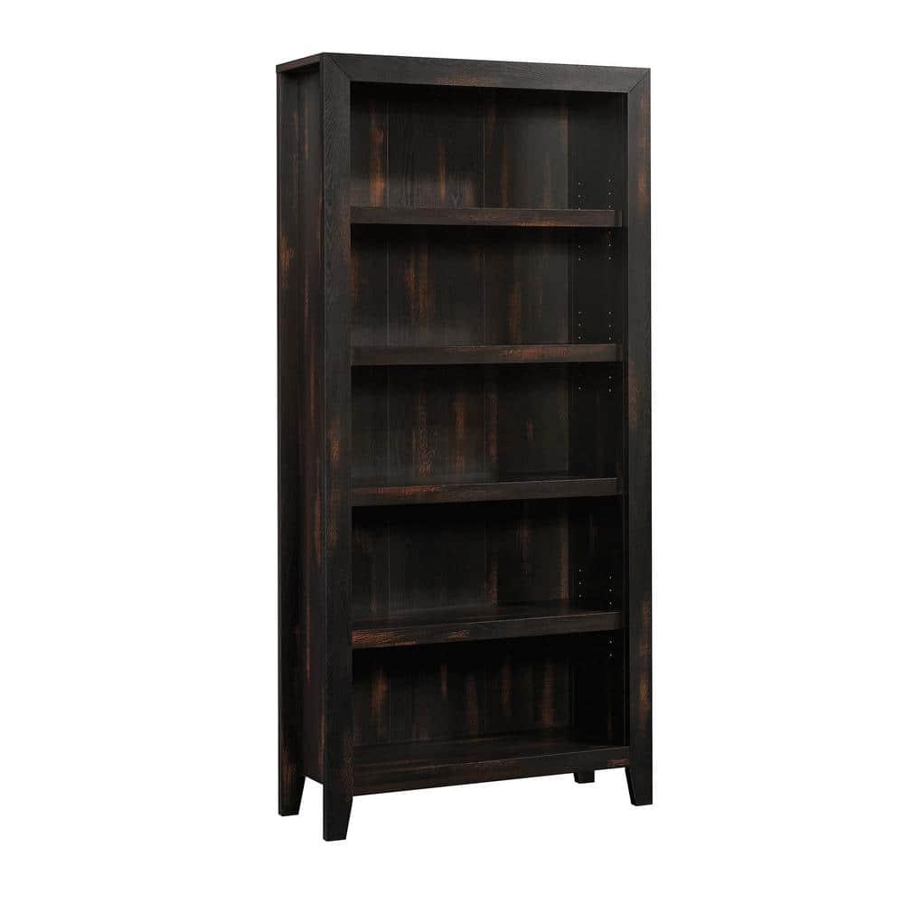 Sauder Dakota Pass 5-Shelf Bookcase, Char Pine Finish