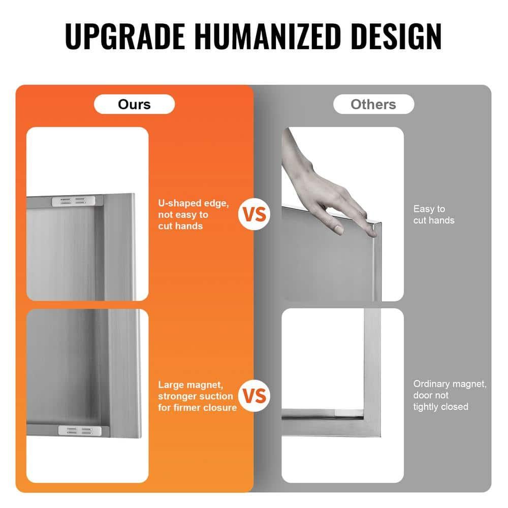 VEVOR VEVOR 31x24 Inch BBQ Island Access Door Outdoor Kitchen Door Stainless Steel