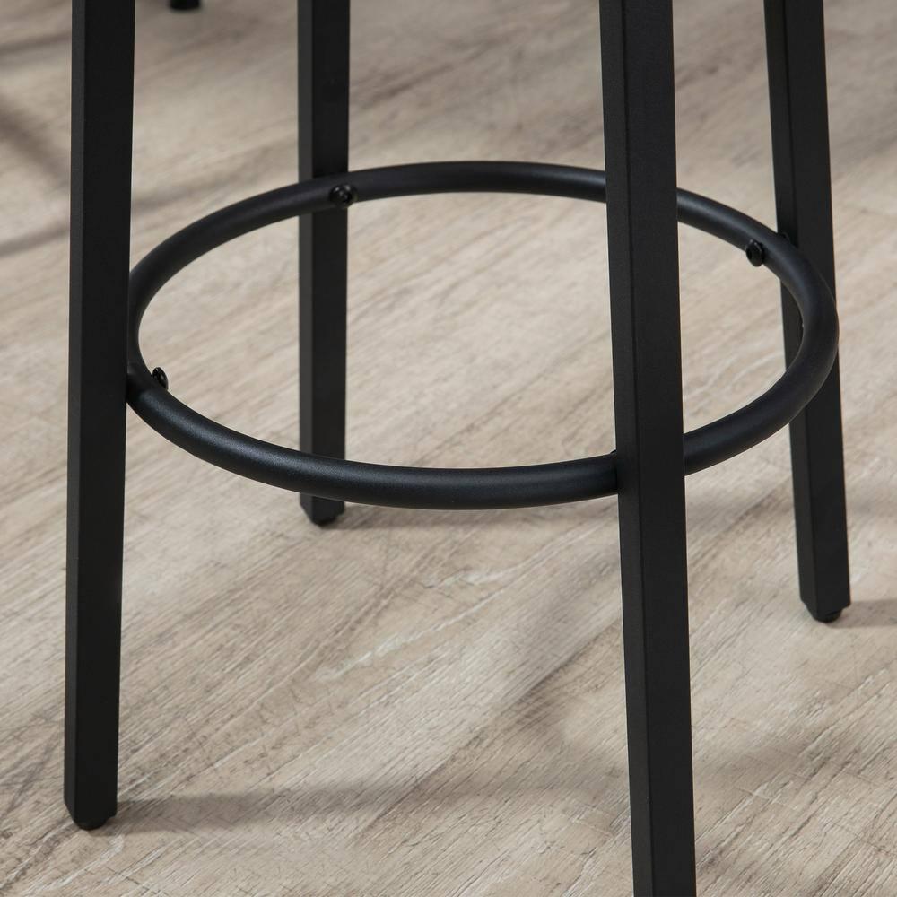 5-Piece Bar Table and Chairs Set, Space Saving Dining Table with 4 Stools