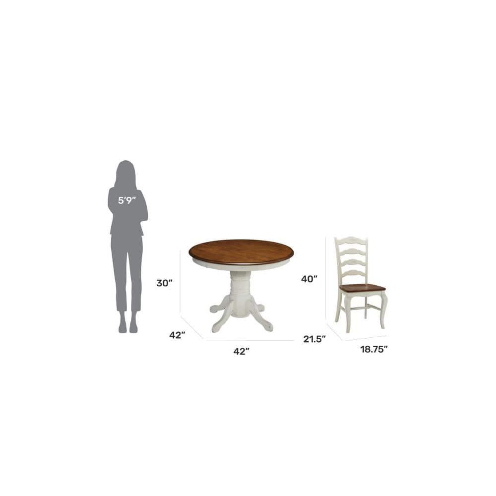 5pc French Countryside Dining Set Off White - Homestyles