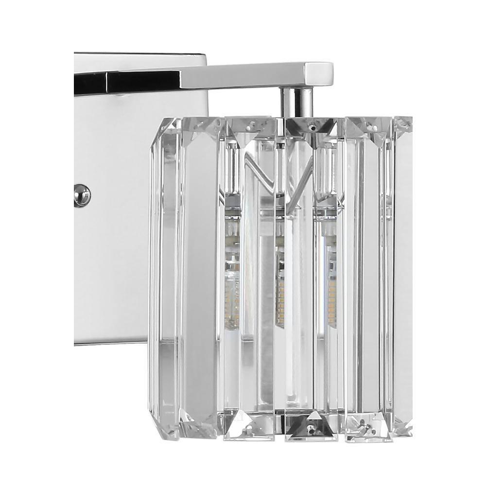 Coco Prism Vintage 4.75" 1-Light Metal/Glass Classic Glam LED Vanity Light, Chrome