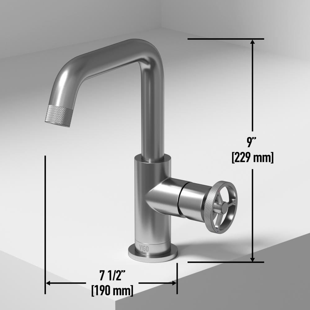 Cass 9" H Single Handle Single Hole Bathroom Faucet