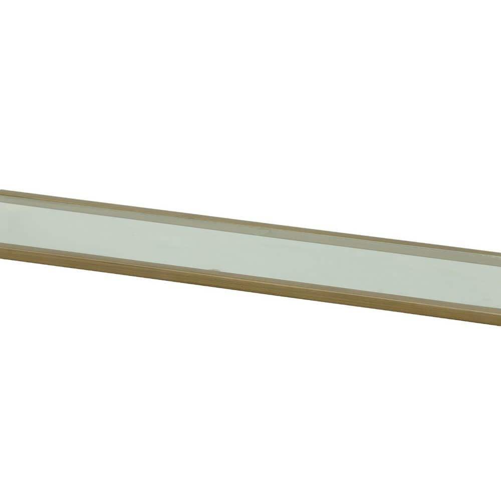 Carolina Classics Palin Glass Top Console Table in Antique Gold