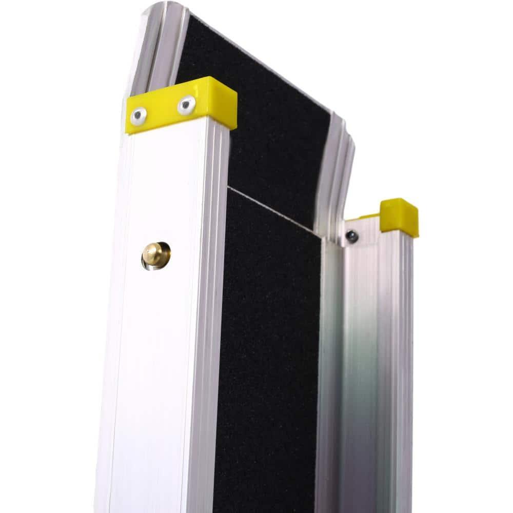 Adjustable Telescoping Wheelchair Ramps 48"-84" Extension Non-Skid Surface Safe & Convenient Access Solution for Vans, Curbs & Steps