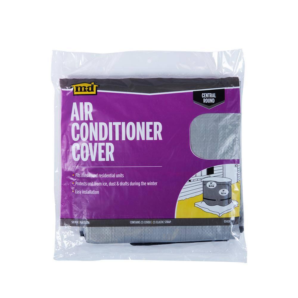 M-D Building Products 03426 Silver Air Conditioning Cover for Central Round Units