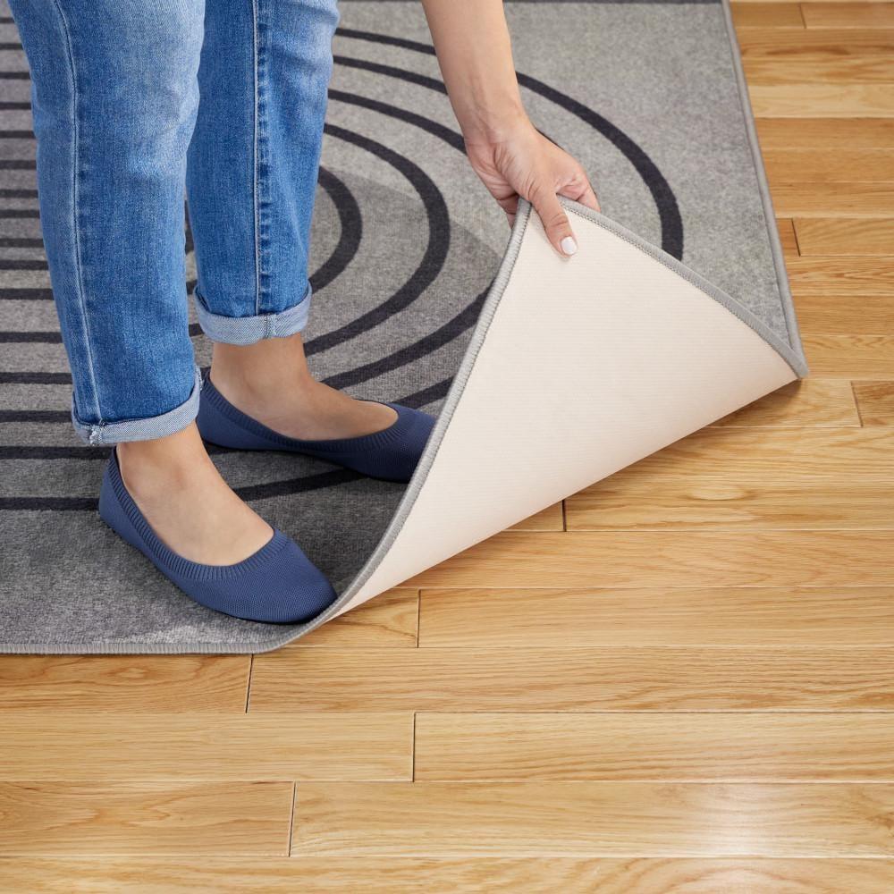 TOWN & COUNTRY EVERYDAY Avani Everwash Non-Slip Backing Area Rug Gray /Blue