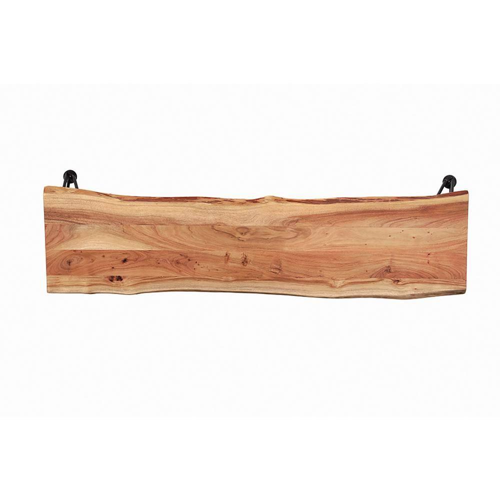 Coaster Sherman Wood Live-edge Bench Natural Acacia and Matte Black