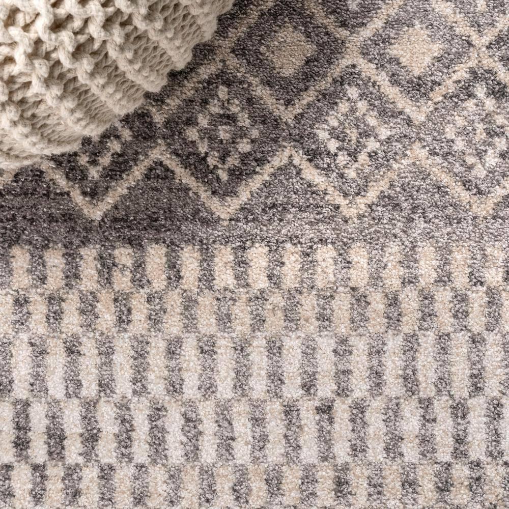 2'x8' Ifrane Berber Geometric Stripe Runner Rug, Gray/Cream - JONATHAN Y