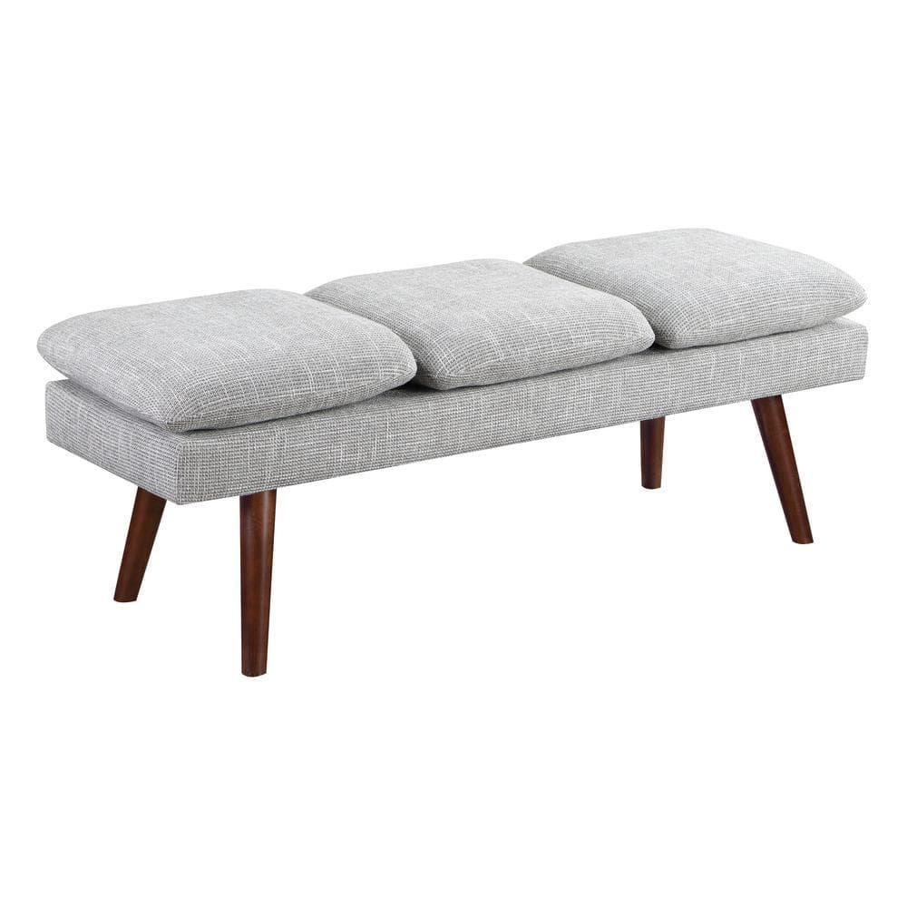 George Oliver Raynika 54" Mid-Century Bench