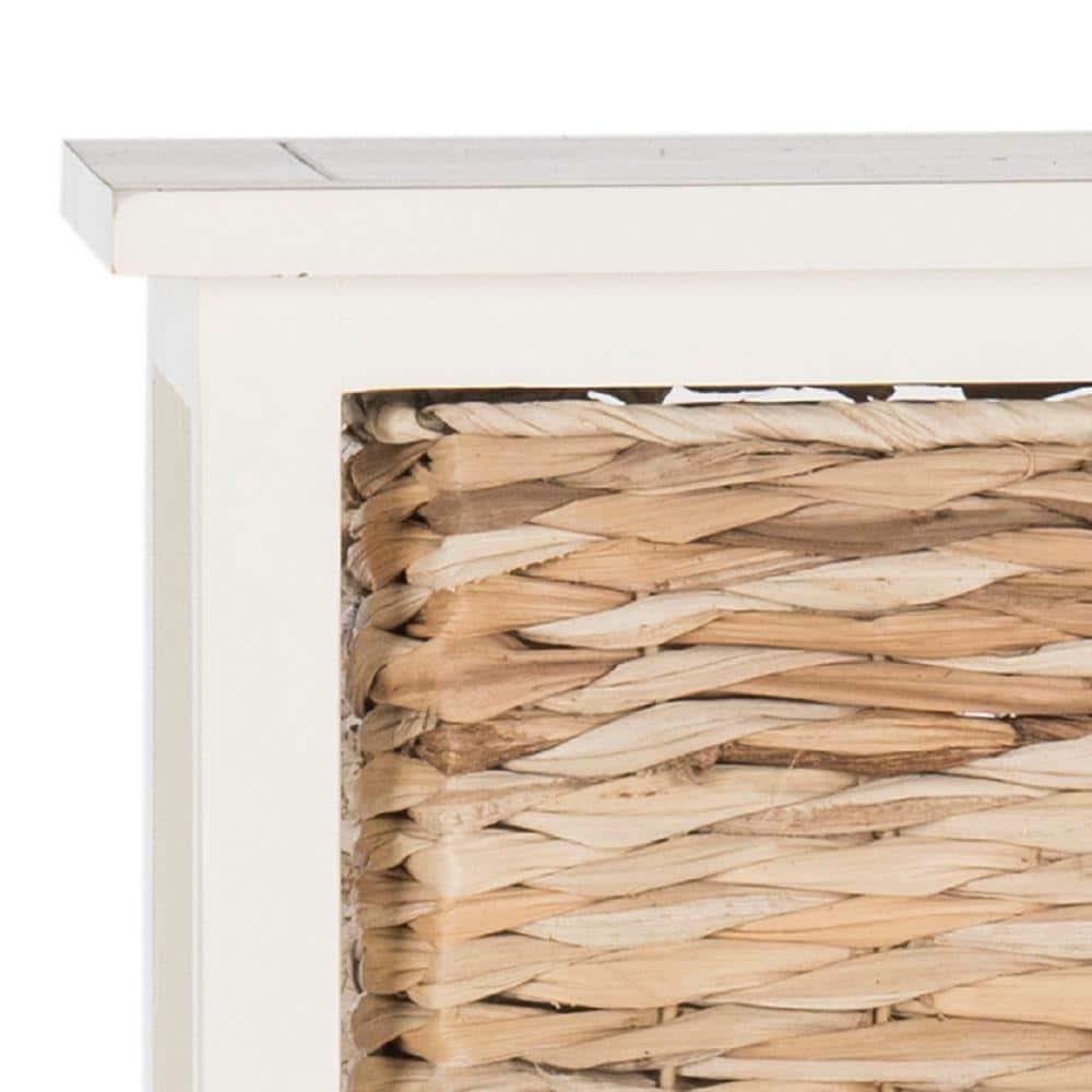 Dovecove White 5-Drawer Wicker Basket Storage Tower (Fully Assembled) | Wayfair