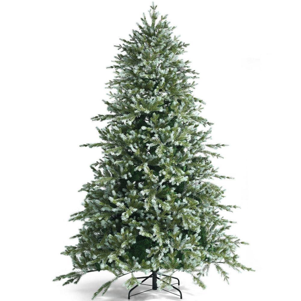 GVN Árbol de Navidad, Árbol de Navidad, Árbol de Navidad, Árbol de Abeto Artificial con Bisagras de 8 Pies con Puntas de PVC y PE Mixtas
