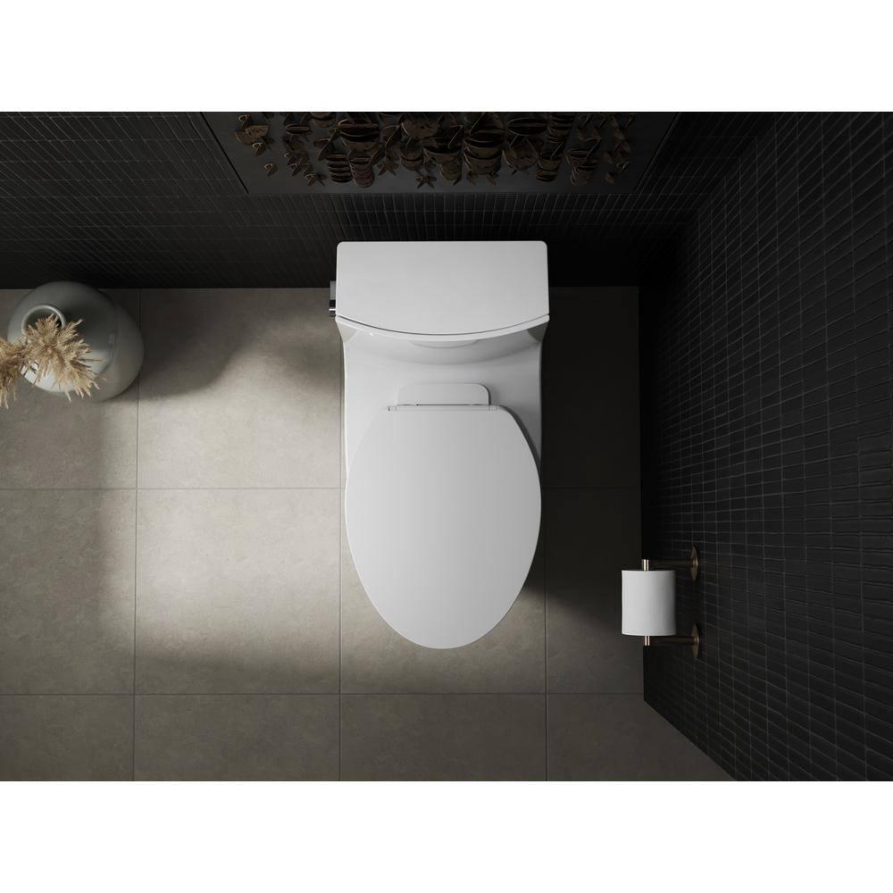 Elongated Toilet Seat, Slow Soft Close, Oval(Oblong) Toilet Seat For Elongated Toilets, Quiet-Close Lid And Seat, Easy To Install And Clean, Never Loosen, Black(18.5)