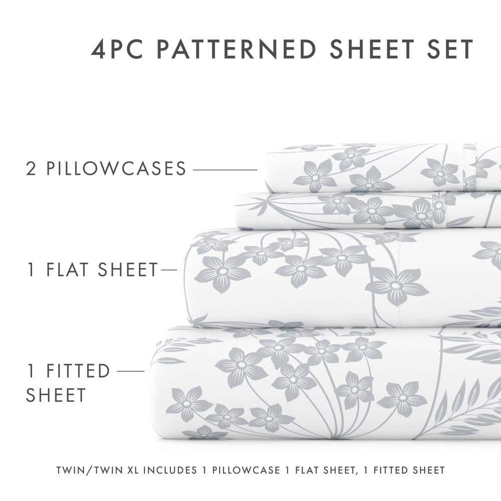 Chantilly Floral Pattern Microfiber Sheet Set