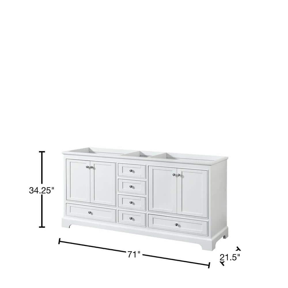 Wyndham Collection Deborah 71" Double Bathroom Vanity Base Only