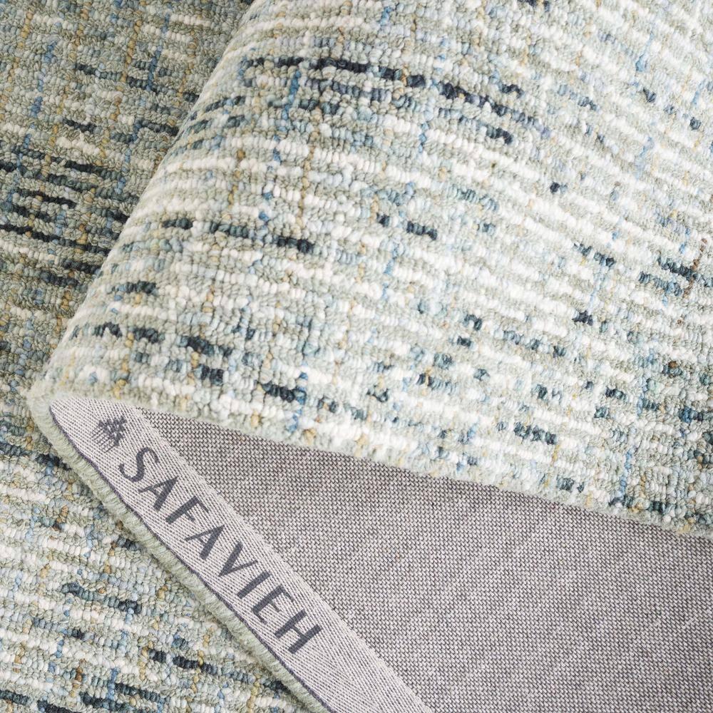 SAFAVIEH Abstract Delia Geometric Wool Area Rug, Green/Ivory, 8' x 10'