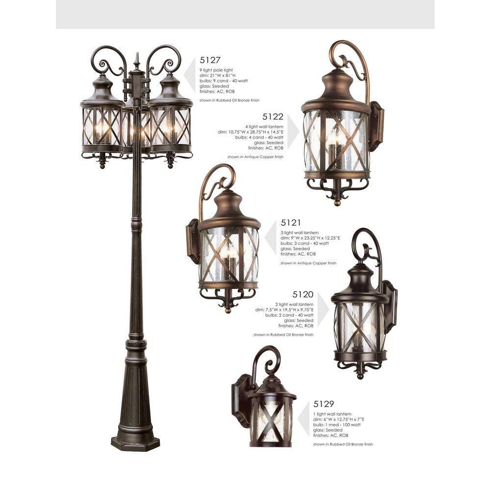 Trans Globe Lighting 5124 Chandler 3 Light 9" Wide Outdoor Taper Candle Mini Pendant -